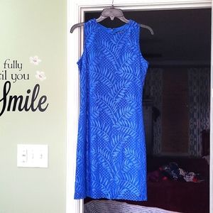 Form fitting gorgeous blue summer sleeveless dress
